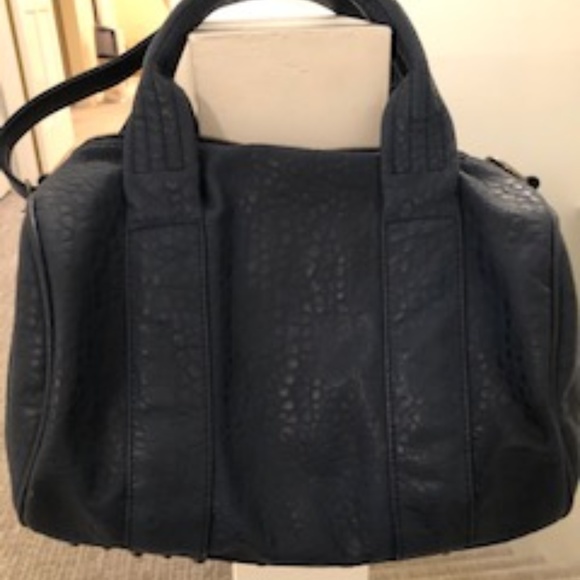 Navy Leather Bag - Picture 2 of 6